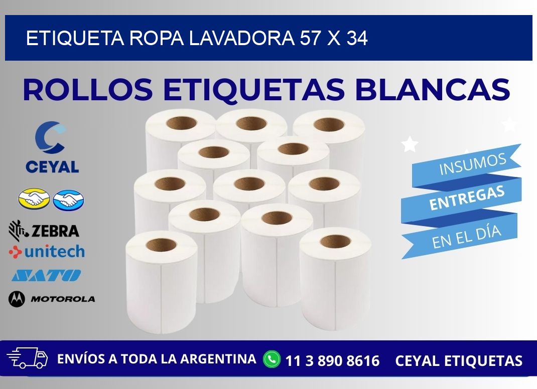 ETIQUETA ROPA LAVADORA 57 x 34