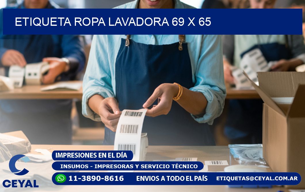 ETIQUETA ROPA LAVADORA 69 x 65