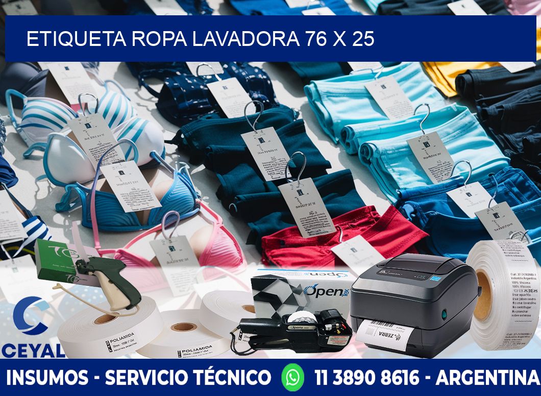 ETIQUETA ROPA LAVADORA 76 x 25