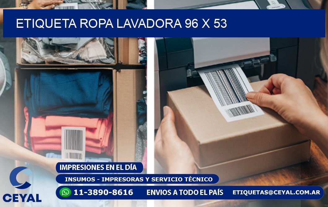 ETIQUETA ROPA LAVADORA 96 x 53