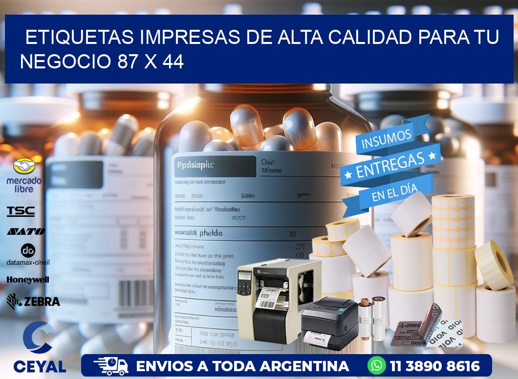 Etiquetas Impresas de Alta Calidad para tu Negocio 87 x 44