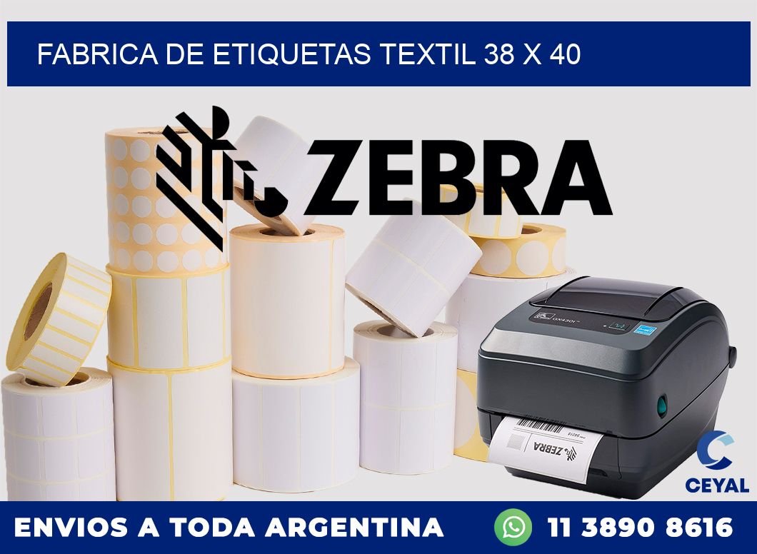 FABRICA DE ETIQUETAS TEXTIL 38 x 40