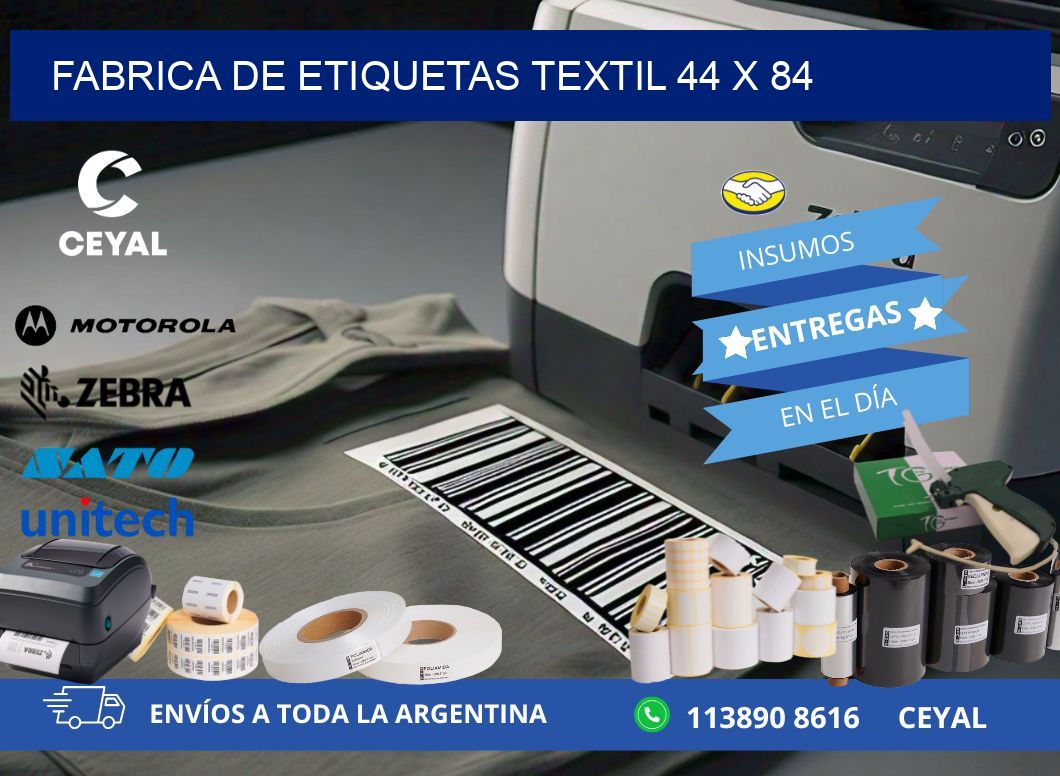 FABRICA DE ETIQUETAS TEXTIL 44 x 84