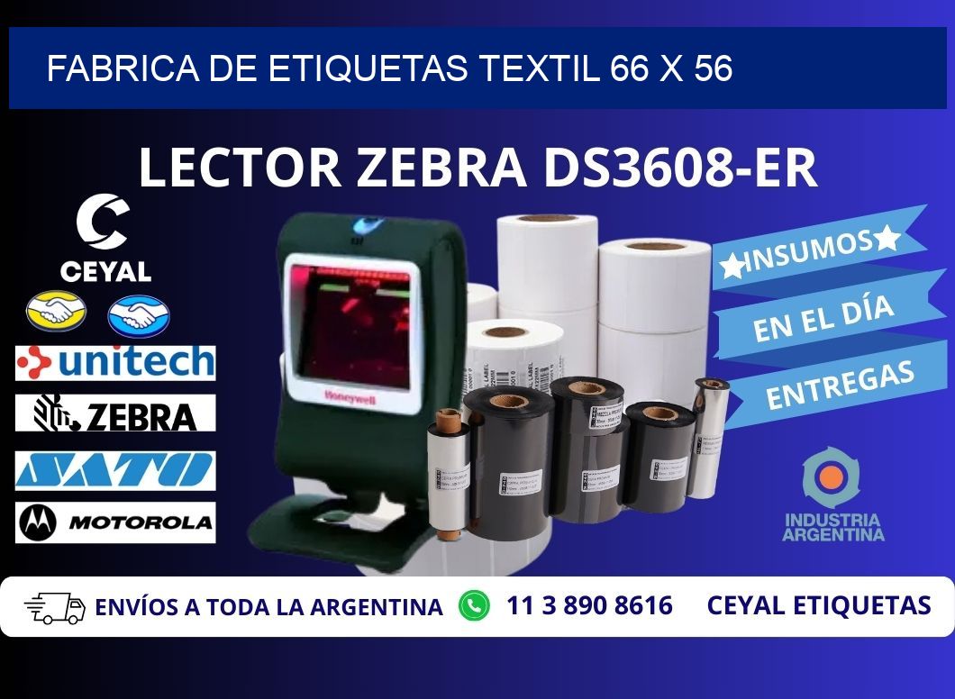 FABRICA DE ETIQUETAS TEXTIL 66 x 56