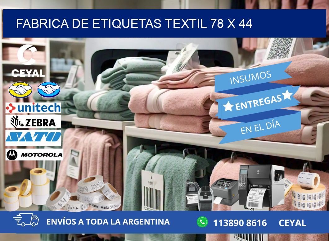 FABRICA DE ETIQUETAS TEXTIL 78 x 44