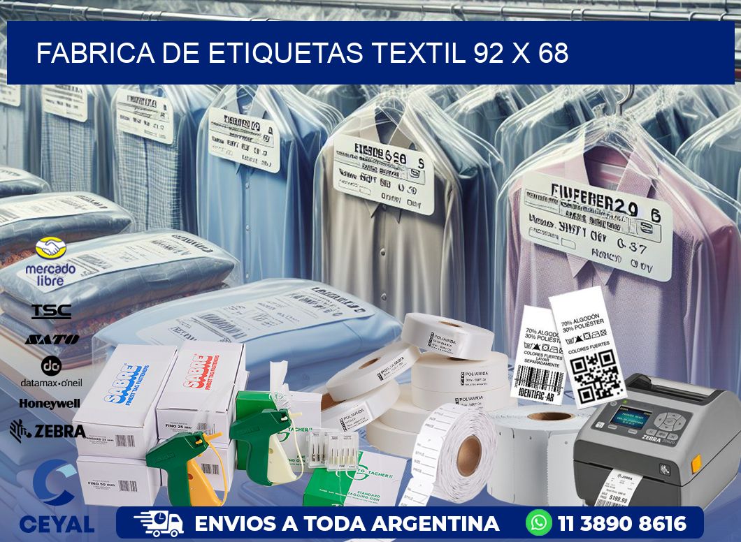 FABRICA DE ETIQUETAS TEXTIL 92 x 68