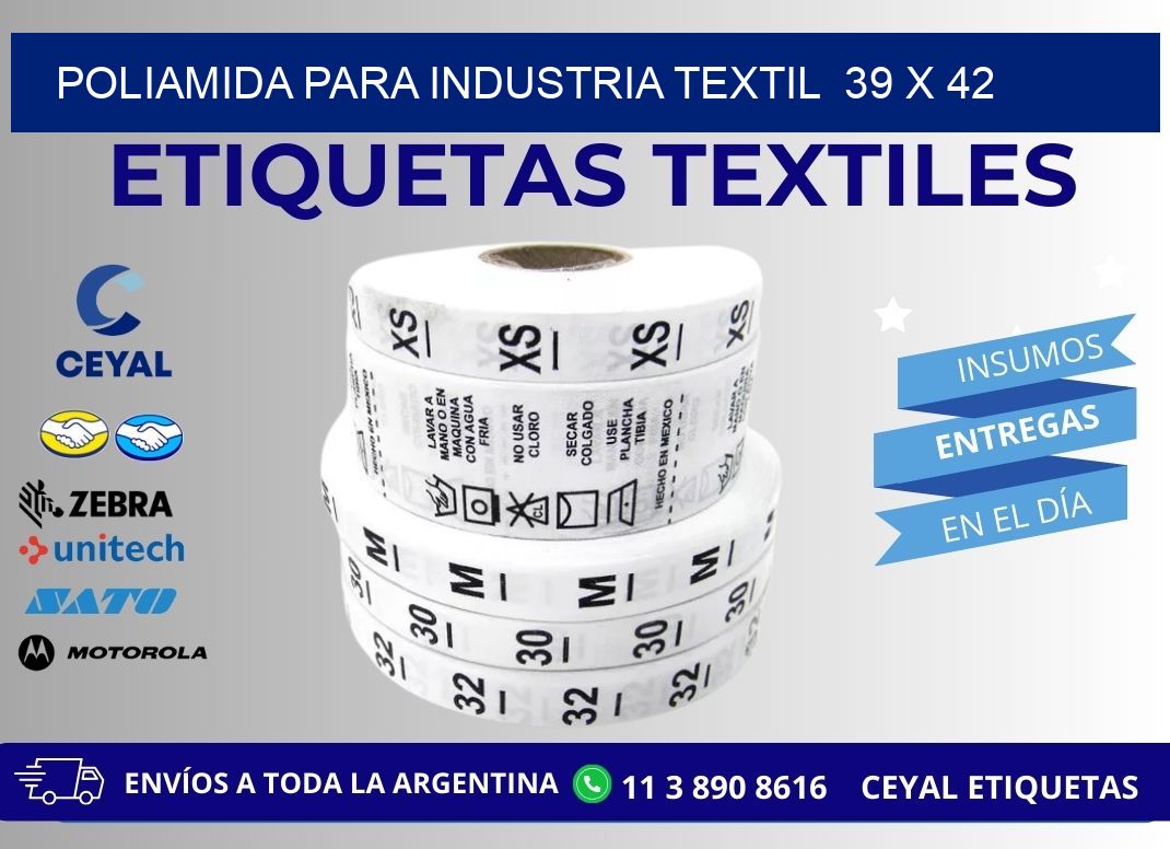 POLIAMIDA PARA INDUSTRIA TEXTIL  39 x 42