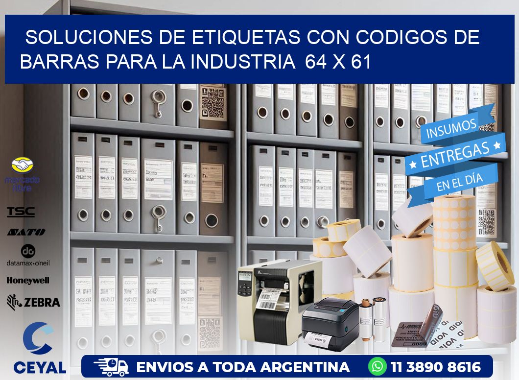 Soluciones de Etiquetas con Codigos de Barras para la Industria  64 x 61